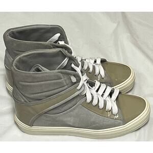 SALVATORE FERRAGAMO NICKY Gray High Top Sneakers Women 7.5 M